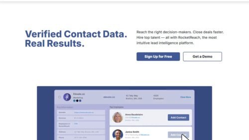 An informative illustration about RocketReach