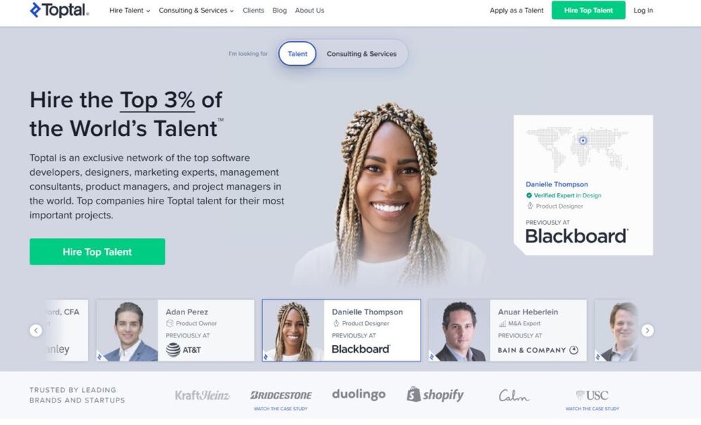 An informative illustration about
Toptal