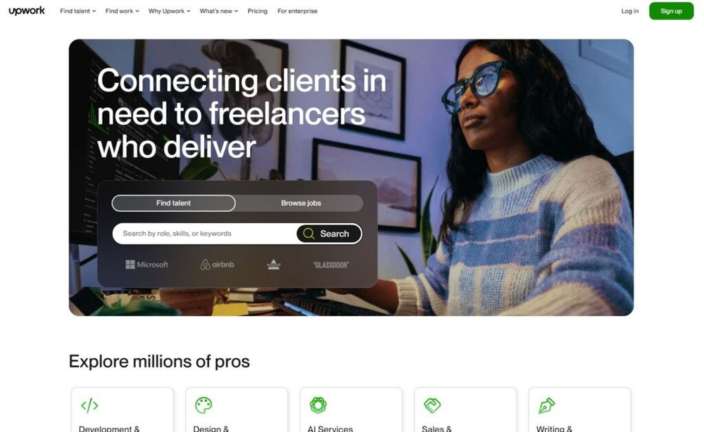 An informative illustration about
Upwork 