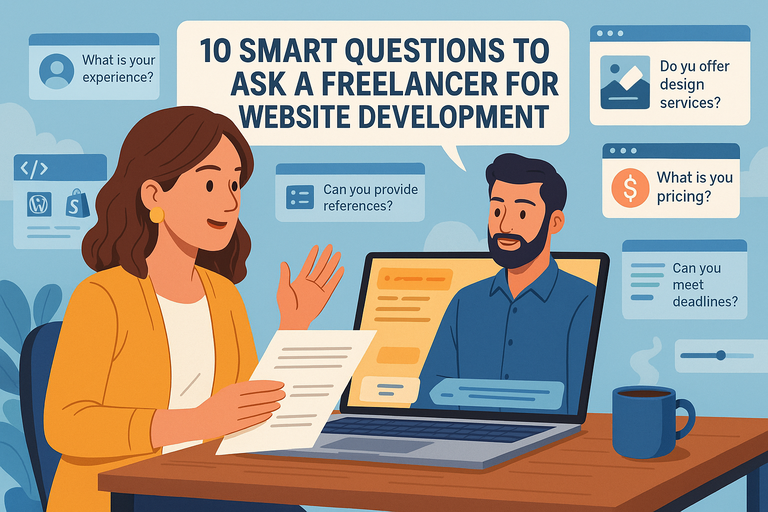 10 Smart Questions to Ask a Freelancer for Website Development You are currently viewing 10 Smart Questions to Ask a Freelancer for Website Development