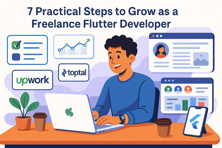 You are currently viewing 7 Practical Steps to Grow as a Freelance Flutter Developer