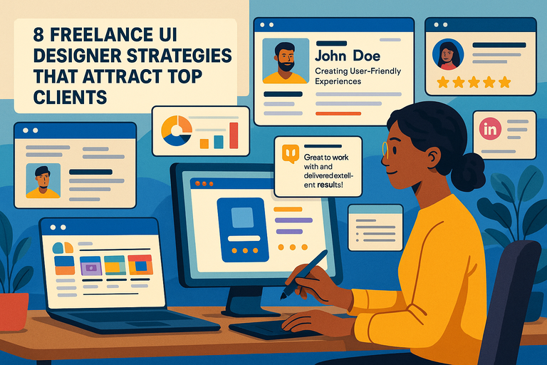 You are currently viewing 8 Freelance UI Designer Strategies That Attract Top Clients