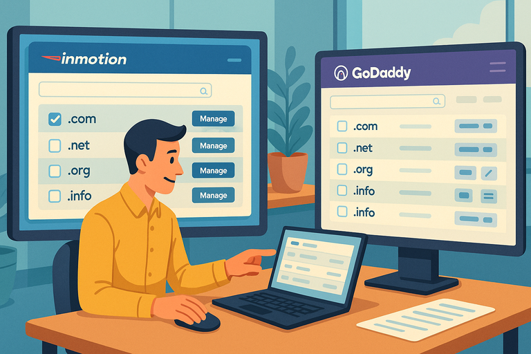 InMotion Domain vs GoDaddy: Which Is Better for You? An informative illustration about
Domain Management Experience