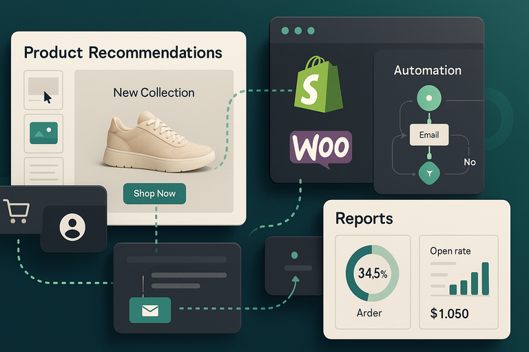 An informative illustration about
Ecommerce Integrations That Work On Omnisend Free