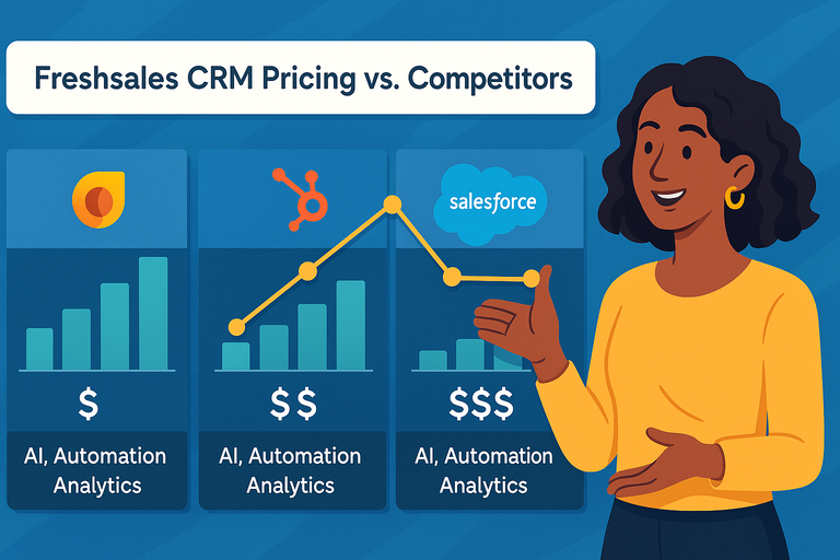 An informative illustration about
Freshsales CRM Pricing vs. Competitors