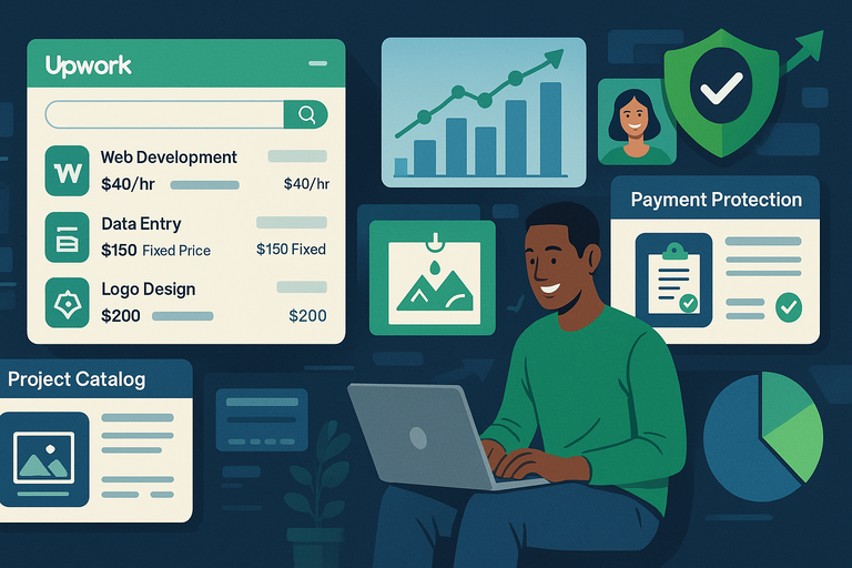 An informative illustration about
How To Get Hired Faster On The Upwork Website