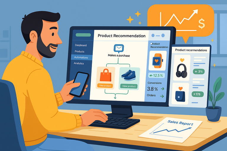 An informative illustration about
Increasing Sales With Product Recommendation Automations
