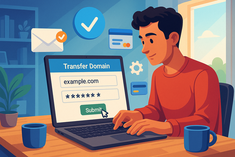 An informative illustration about
Initiate the Transfer Process With Your New Registrar