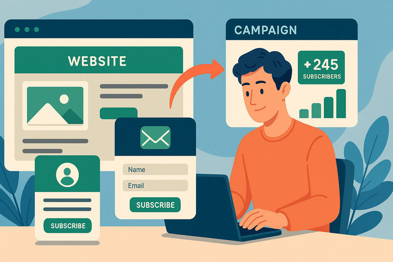 An informative illustration about
Integrating Email Marketing With Your MailerLite Website