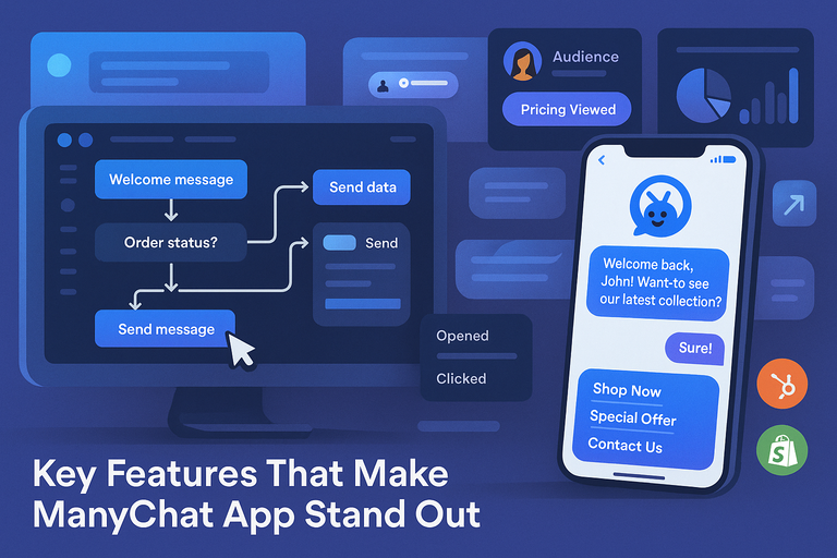 An informative illustration about
Key Features That Make ManyChat App Stand Out