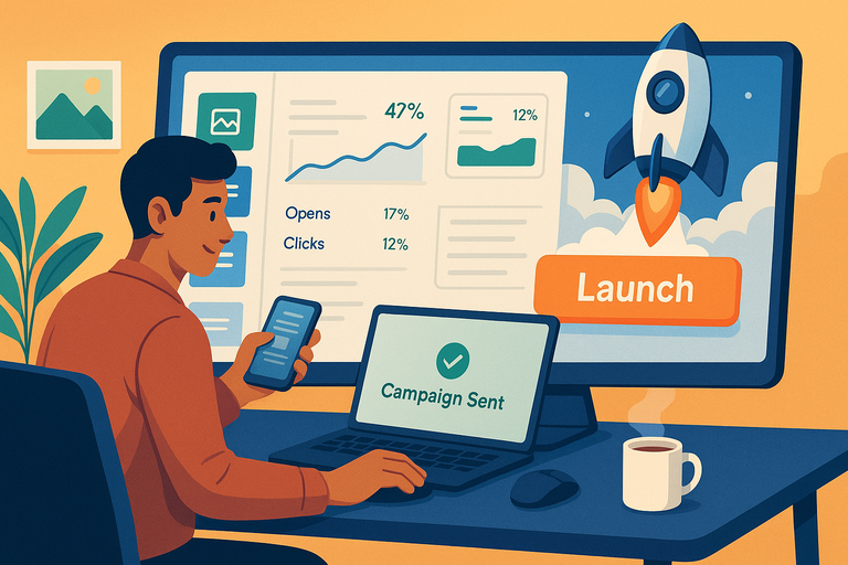 An informative illustration about
Launch Your First Campaign With Confidence