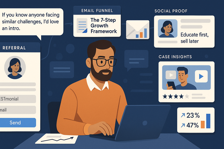 Freelance Consultant Guide: Earn More With Your Expertise An informative illustration about
Master Client Acquisition Without Cold Pitching