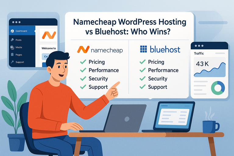 You are currently viewing Namecheap WordPress Hosting vs Bluehost: Who Wins?