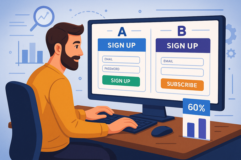 How I Increased Signups With MailerLite Wordpress Plugin An informative illustration about
Optimizing Signup Performance With A/B Testing