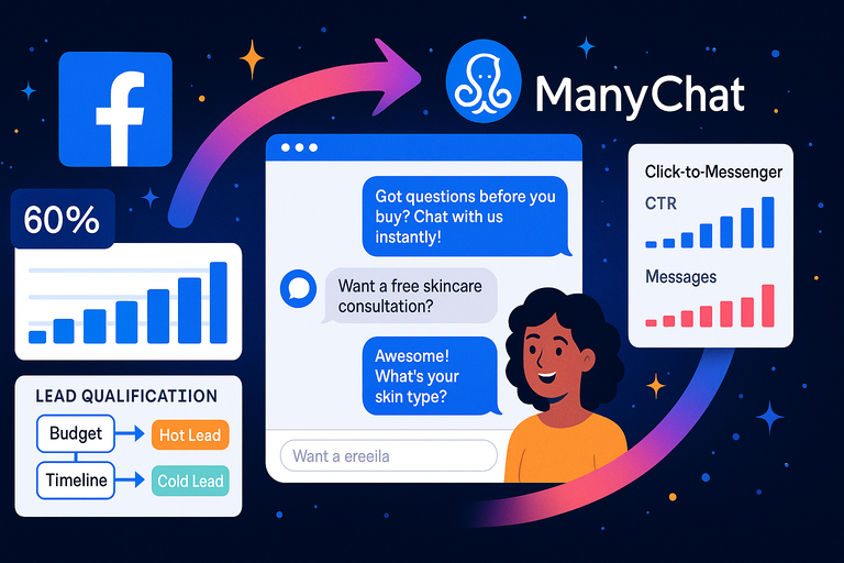 An informative illustration about
Power Up With ManyChat And Facebook Ads Integration