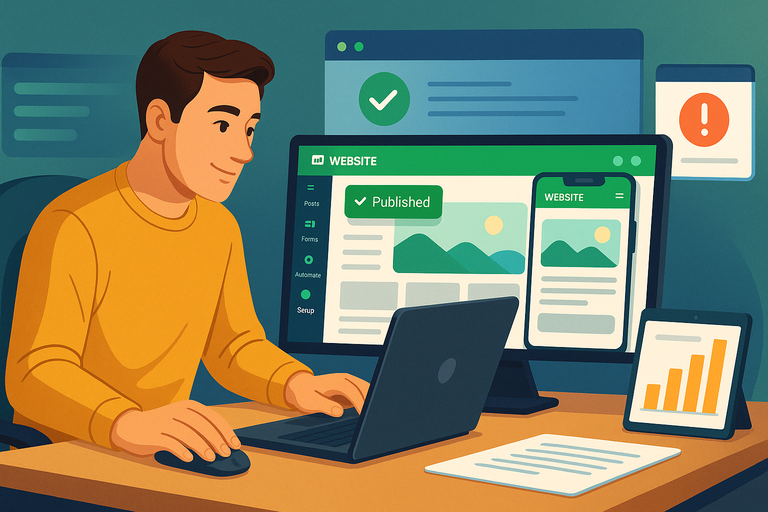 An informative illustration about
Publishing And Testing Your MailerLite Website