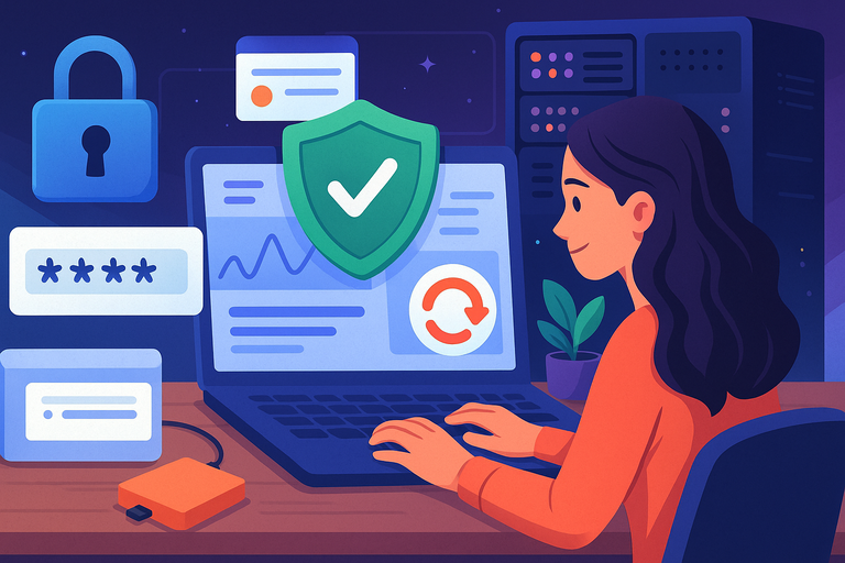 An informative illustration about
Security And Backup Features