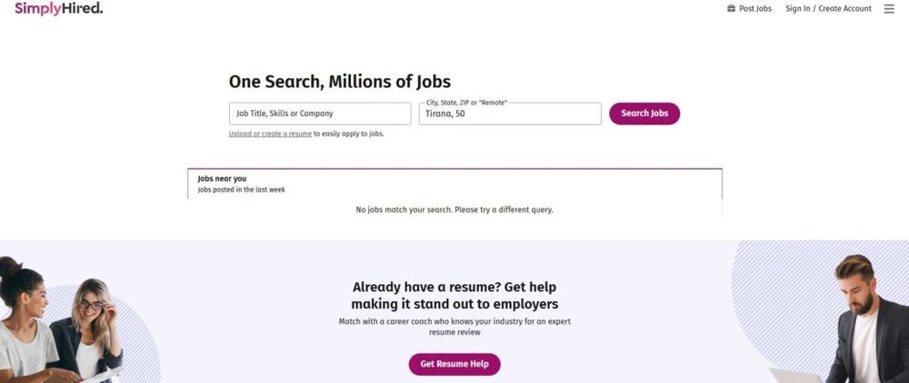 An informative illustration about
SimplyHired