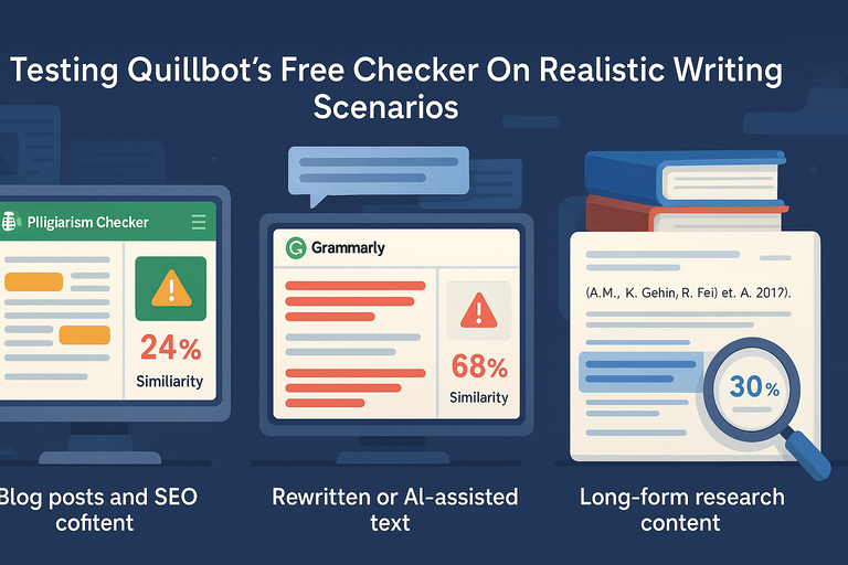 An informative illustration about
Testing Quillbot’s Free Checker On Realistic Writing Scenarios