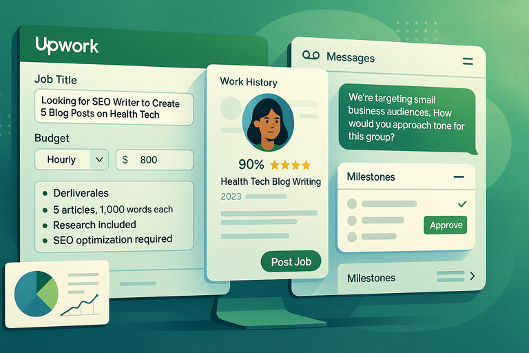 An informative illustration about
Upwork Website For Clients Finding The Right Talent