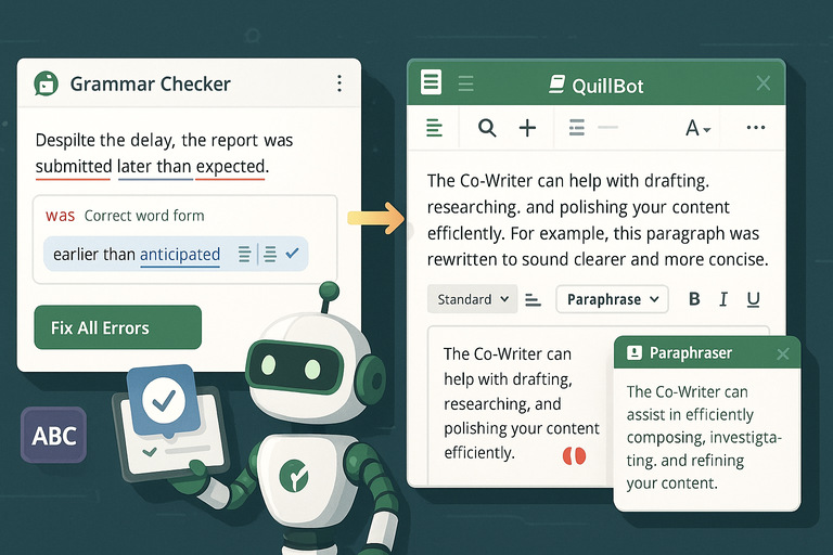 How To Use QuillBot Tool To Rewrite Like A Pro An informative illustration about
Using The Grammar Checker And Co-Writer Features