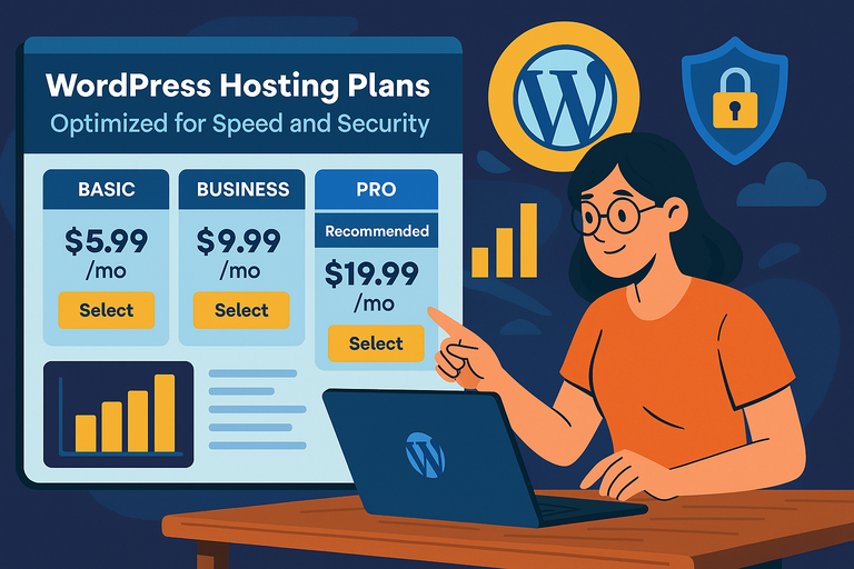 HostGator Hosting Plans 2025: Features, Prices, Verdict An informative illustration about
WordPress Hosting Plans: Optimized for Speed and Security