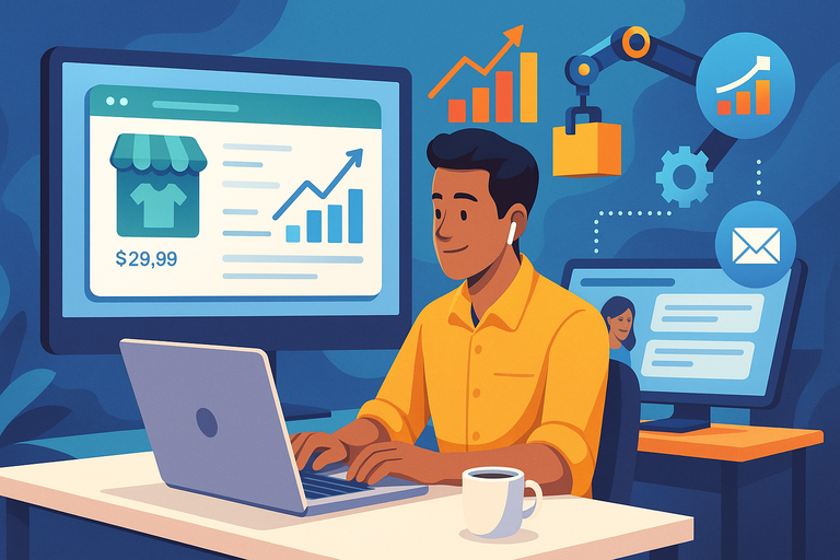 Shopify Dropshipping Guide: How to Build and Scale a Store That Sells An informative illustration about
Automating and Scaling Your Shopify Dropshipping Business