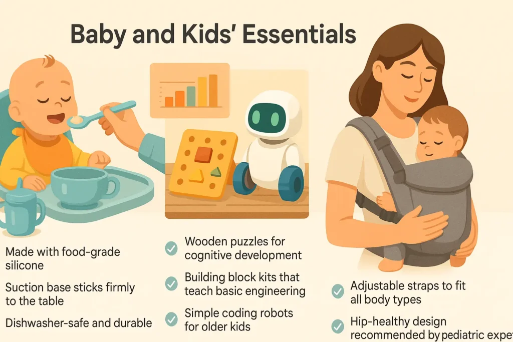 An informative illustration about
Baby and Kids’ Essentials With Steady Demand