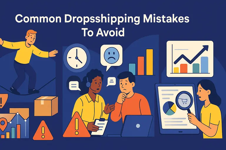 An informative illustration about
Common Dropshipping Mistakes To Avoid