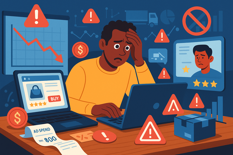 An informative illustration about
Common Mistakes That Stop You from Making Money Dropshipping