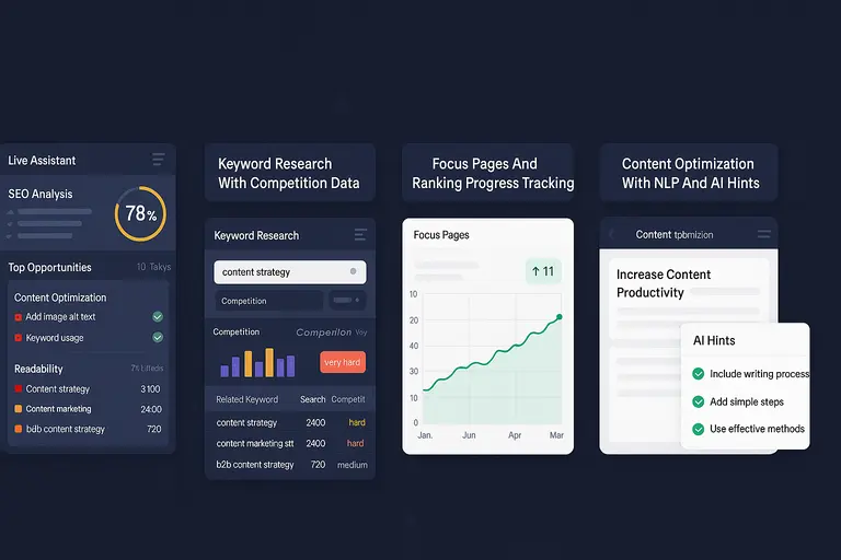 Squirrly Review: Honest Pros, Cons, and Use Cases An informative illustration about
Core Features That Define The Squirrly SEO Platform