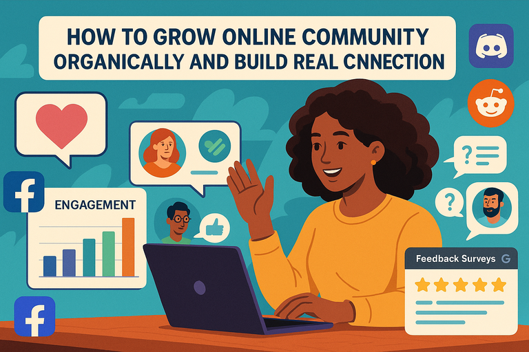 An informative illustration about How to Grow Online Community Organically and Build Real Connection