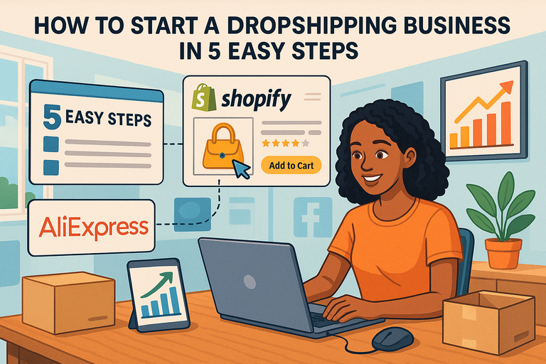 How to Start a Dropshipping Business in 5 Easy Steps You are currently viewing How to Start a Dropshipping Business in 5 Easy Steps