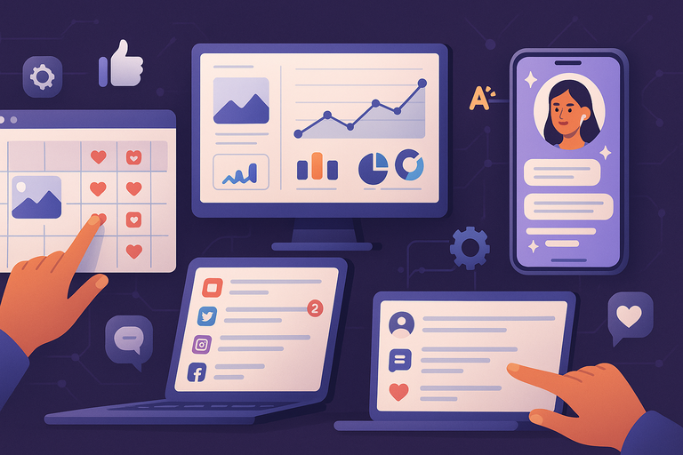 An informative illustration about
Implement Social Media Automation And Management Tools