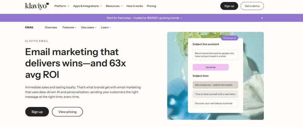 An informative illustration about
Klaviyo
