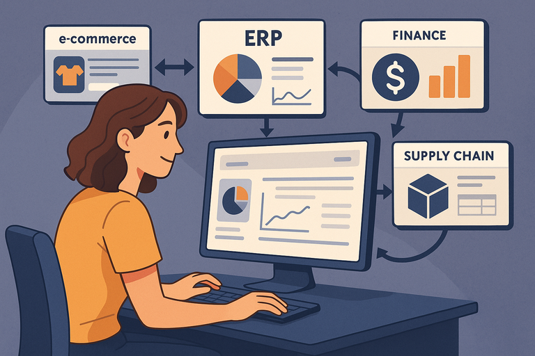 An informative illustration about
Seamless ERP Integration For End-To-End Business Visibility
