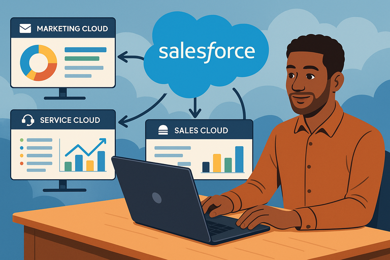 How Salesforce Ecommerce Helps Brands Scale With Ease An informative illustration about
Seamless Integration With Salesforce Ecosystem