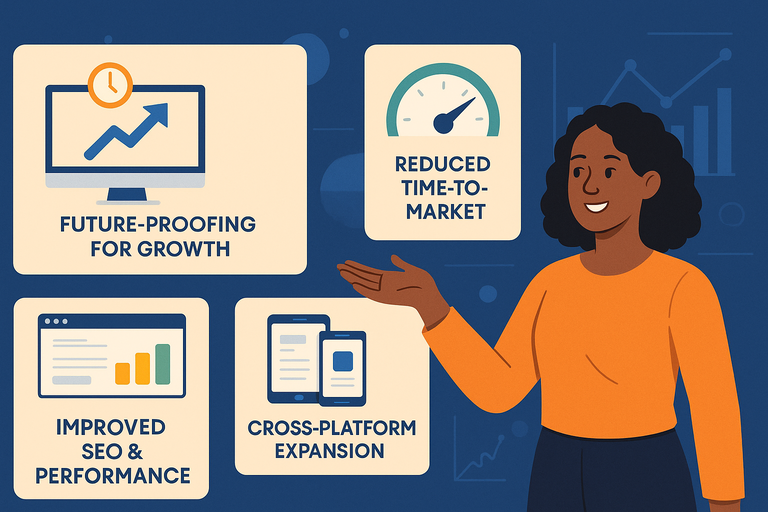 An informative illustration about
The Business Advantages Of Going Headless
