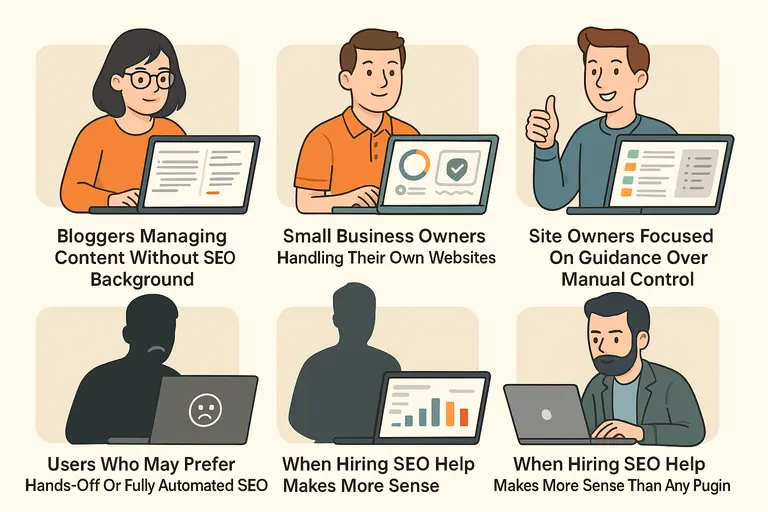 An informative illustration about
Who Should And Should Not Use Squirrly WordPress