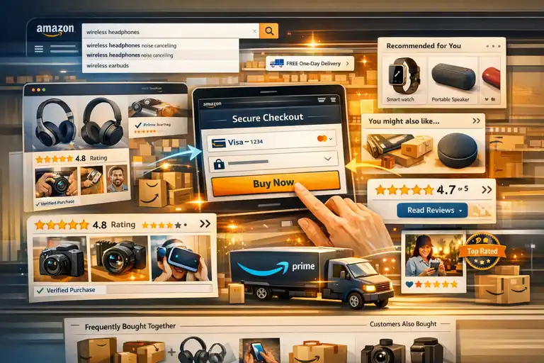 An informative illustration about
Amazon — The Benchmark for Customer-Centric E-Commerce