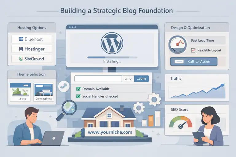 An informative illustration about Building a Strategic Blog Foundation