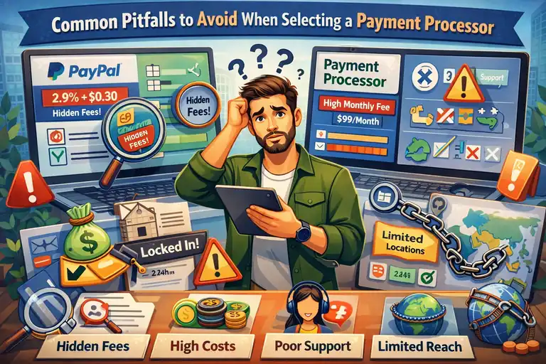 An informative illustration about Common Pitfalls to Avoid When Selecting a Payment Processor