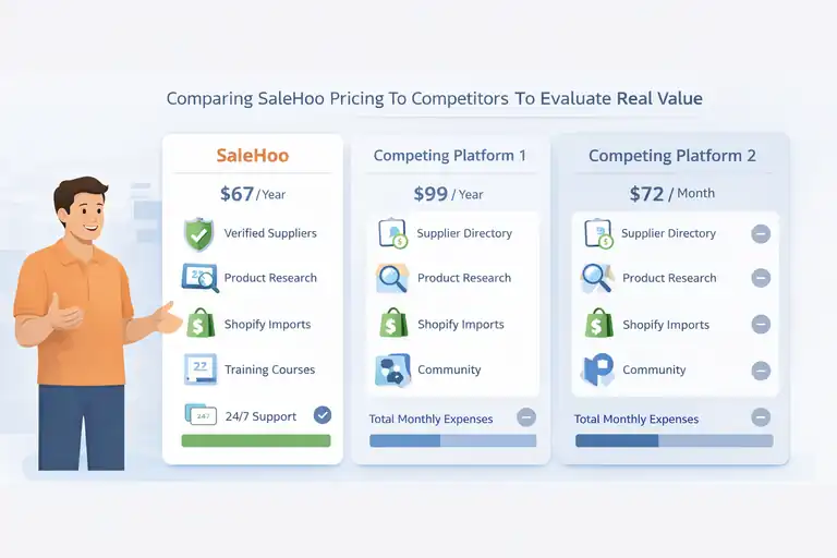 Salehoo Pricing Explained: What You Actually Get for Your Money An informative illustration about Comparing Salehoo Pricing To Competitors To Evaluate Real Value