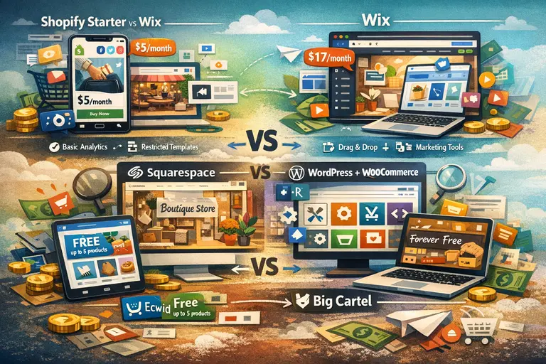 Cheap Ecommerce Website: What’s the Smartest Budget Choice? An informative illustration about
Comparing The Most Affordable Ecommerce Platforms