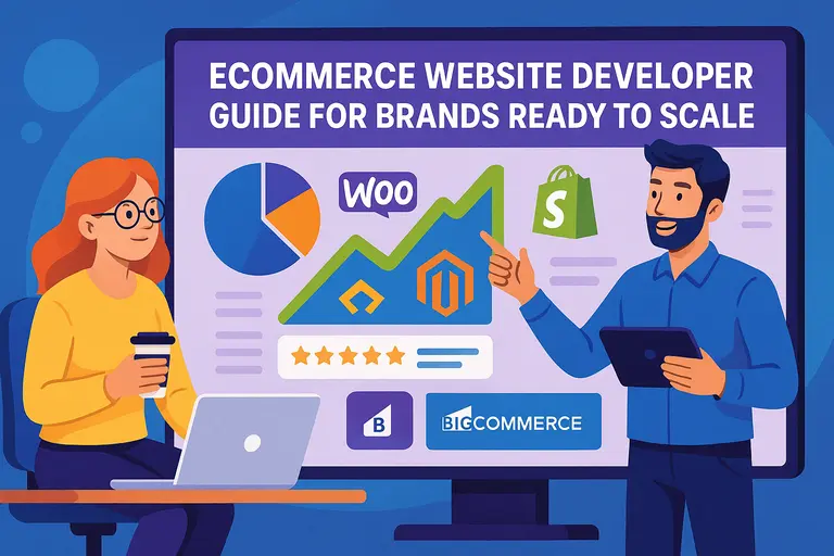 An informative illustration about Ecommerce Website Developer Guide for Brands Ready to Scale
