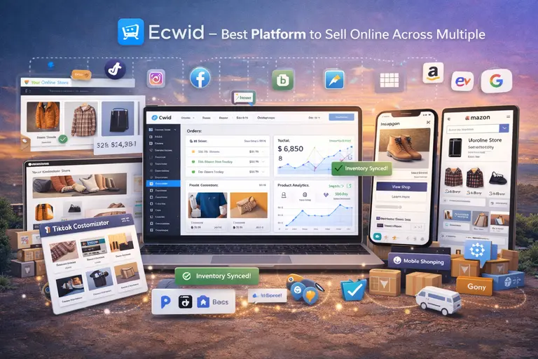 Best Platform to Sell Online for Fast Growth and Low Fees An informative illustration about
Ecwid – Best Platform to Sell Online Across Multiple Channels