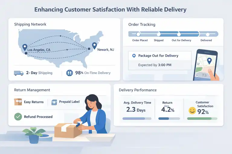 An informative illustration about Enhancing Customer Satisfaction With Reliable Delivery