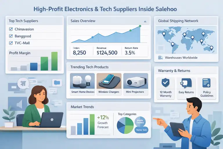 An informative illustration about High-Profit Electronics & Tech Suppliers Inside Salehoo