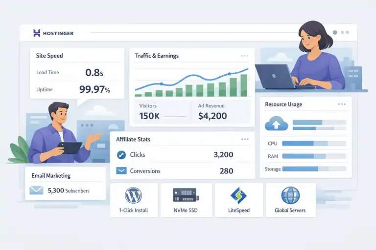 An informative illustration about Hostinger – Affordable Hosting With Big ROI Potential
