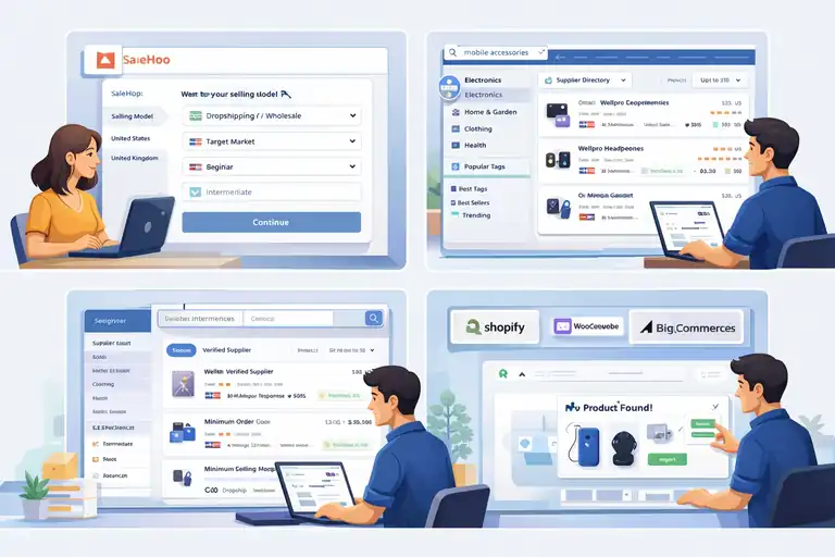 An informative illustration about How SaleHoo Works Step By Step For New Users